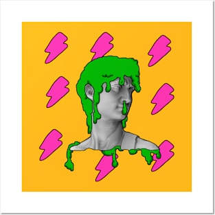 Statue Of David-Goopy Radioactive Nuclear Waste Tribute/Parody Design Posters and Art